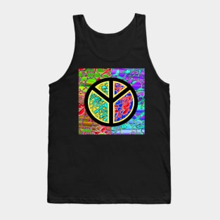 yoga peace symbol Tank Top